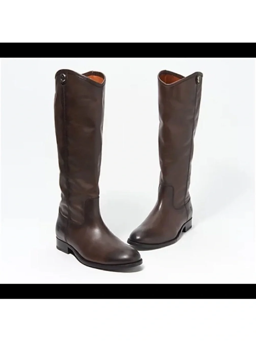 Classic Tall Brown Leather Riding Boots - Women's Frye Melissa Leather